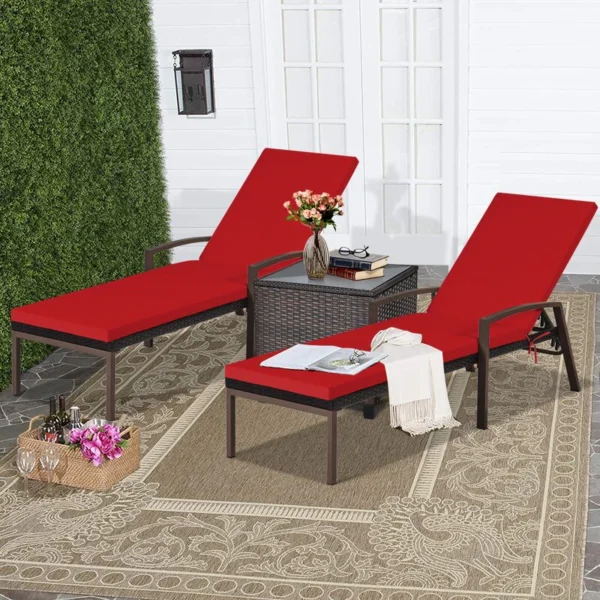Faro Outdoor Swimming Poolside Lounger Set of 2 (Black)